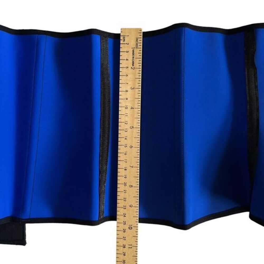 Sport Thermal Waist Cincher Latex Size 36 /‎ L / Style 1014 Blue 2 Hooks - Picture 3 of 12